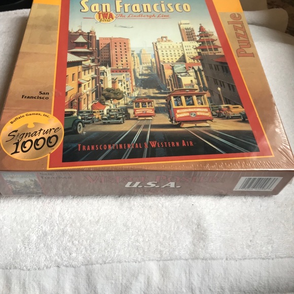 Vintage Posters 1026 Piece Puzzle USA San Francisco TWA Buffalo Games New SEALED - Picture 3 of 5